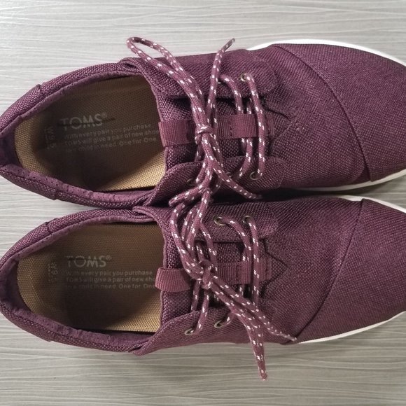 Toms Del Ray Sneaker, Black Cherry Textile, Womens Size 9.5 / 41 - Picture 8 of 11